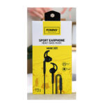 Foneng (T20 Sport) In-ear Handsfree with 3.5mm Connection - Black - Image 3