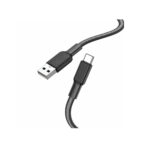 Hoco (X69) Jaeger Braided USB 2.0 Cable USB-C male to USB-A male, 1m - Black