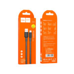 Hoco (X69) Jaeger Braided USB 2.0 Cable USB-C male to USB-A male, 1m - Black - Image 4