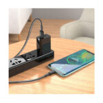 Hoco (X69) Jaeger Braided USB 2.0 Cable USB-C male to USB-A male, 1m - Black - Image 3