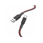 Hoco (X69) Jaeger Braided USB 2.0 Cable USB-C male to USB-A male, 1m - Red
