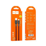 Hoco (X69) Jaeger Braided USB 2.0 Cable USB-C male to USB-A male, 1m - Red - Image 4