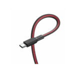 Hoco (X69) Jaeger Braided USB 2.0 Cable USB-C male to USB-A male, 1m - Red - Image 2