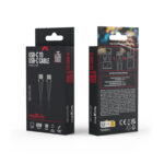 Maxlife (MXUC-08) USB 2.0 Cable USB-C male to USB-C 60W, 1m - Black - Image 2