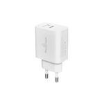 Powertech (PT-1044) Wireless Charger with USB-A Port and USB-C Port 30W Quick Charge 3.0 - White
