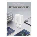 Powertech (PT-1044) 30W Φορτιστής Χωρίς Καλώδιο με Θύρα USB-A και Θύρα USB-C Quick Charge 3.0 - Λευκό - Image 2