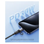 Usams (US-SJ677) USB-C male to Lightning converter - Gray - Image 3