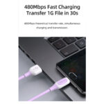 Usams (US-SJ597) Regular Cable USB 2.0 to micro USB, 1m - White - Image 2