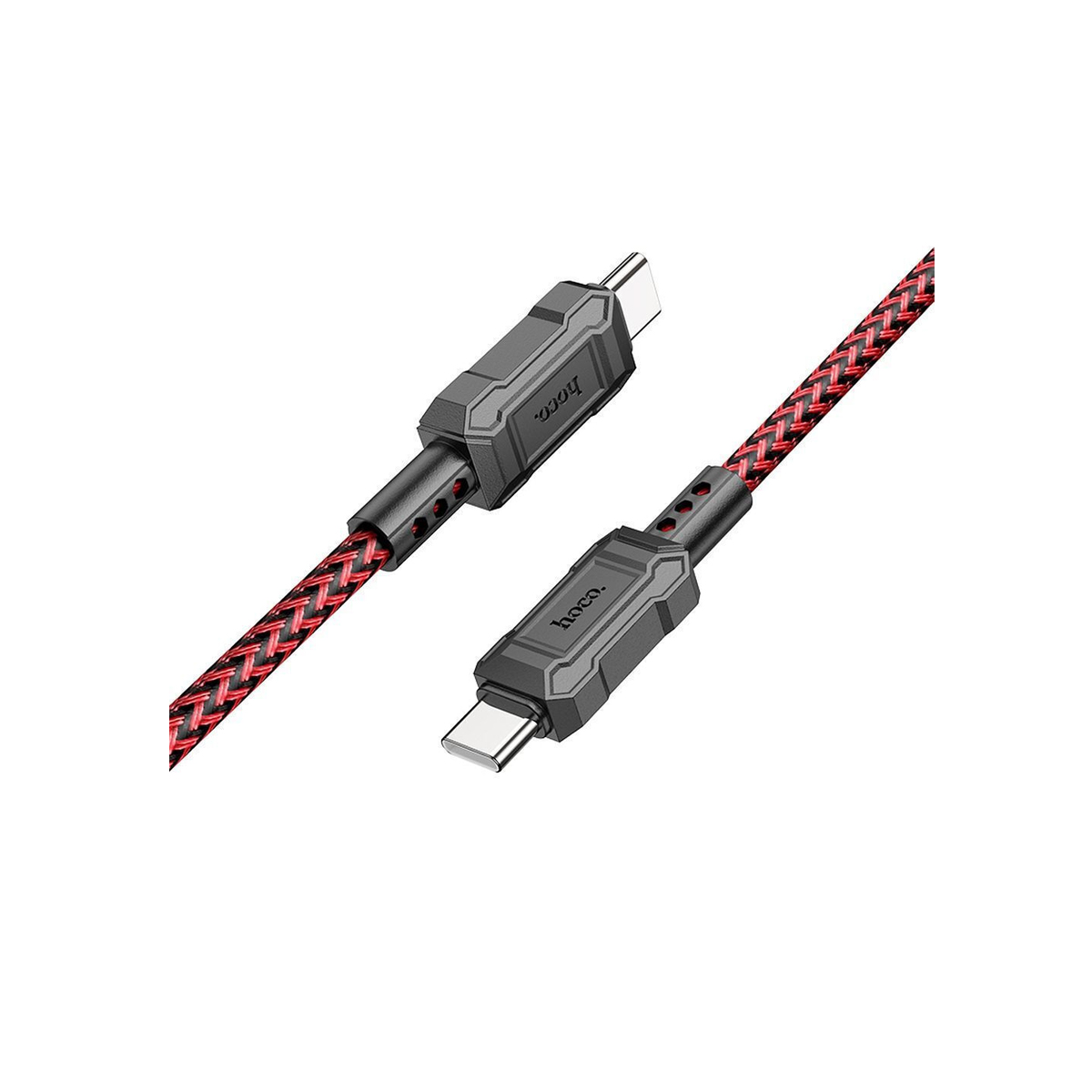 X94 RED Hoco (X94) Fast Charging Cable 60W USB-C to USB-C, 1m - Red - Image 1