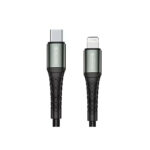 Jellico (B10) Braided Cable USB-C male to Lightning 30W, 1m - Black