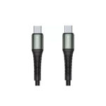 Jellico (B10) Braided Cable USB-C male to USB-C 60W, 1m - Black