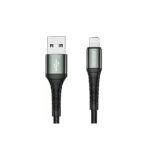 Jellico (B12) Braided Cable USB-A male to Lightning, 2m - Black