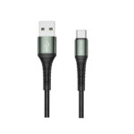 Jellico (B12) Braided Cable USB-A male to USB-C, 2m - Black