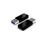 Powertech (CAB-UC023) Μετατροπέας USB-A male σε USB-C female - Μαύρο