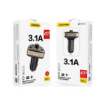 Dudao (R2Pro) FM Transmitter and Car Charger with USB - Black - Image 5