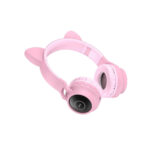 Hoco (W27) Cat Ear Wireless / Wired On Ear Kids Headphones with 5 Hours of Operation - Pink - Image 3