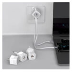 Jes (IET33AC) 33W GaN Wireless Charger with USB-A and USB-C Port - White - Image 6
