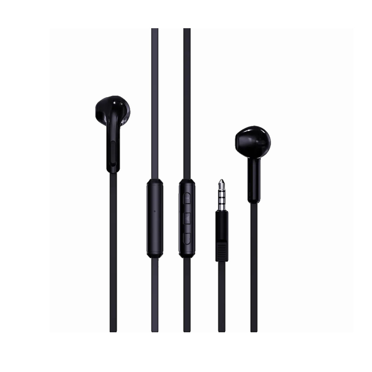 JES H21-B BLACK Jes (H21-B) In Ear Ακουστικά Hands Free 3.5mm - Mαύρο - Image 1