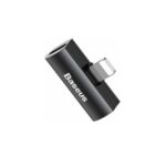 Baseus (L46) Lightning male to Lightning 2x female Converter - Black - Image 2