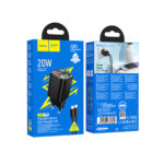 Hoco (N52) 20W Φορτιστής GaN με Θύρα USB-A και Θύρα USB-C και Καλώδιο USB-C - Lightning Power Delivery / Quick Charge 3.0 - Μαύρο - Image 4