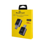Powertech (PTR-0148) Μετατροπέας USB-C male σε USB-A female - Γκρι - Image 2