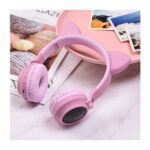 Hoco (W27) Cat Ear Wireless / Wired On Ear Kids Headphones with 5 Hours of Operation - Pink - Image 4
