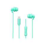 WK (YB02) In Ear Hands Free Headphones with Lightning Connector - Green