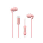 WK (YB02) In Ear Hands Free Headphones with Lightning Connector - Pink