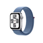Apple Watch SE GPS 44mm με Blue Cloud Sport Loop - Silver - Image 2