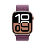Apple Watch Series 10 GPS 42mm Rose Gold με Plum Sport Loop