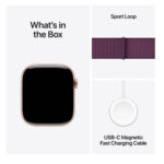 Apple Watch Series 10 GPS 42mm Rose Gold με Plum Sport Loop - Image 8
