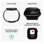 Apple Watch Series 10 GPS 42mm Rose Gold με Plum Sport Loop - Image 7