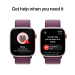 Apple Watch Series 10 GPS 42mm Rose Gold με Plum Sport Loop - Image 5