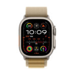 Apple Watch Ultra 2 49mm Titanium Case with Tan Alpine Loop - Large