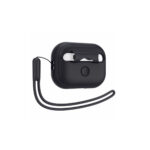 Spigen Silicone Fit Silicone Case with Strap for Apple AirPods Pro 2 - Black - Image 7
