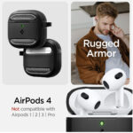 Spigen Rugged Armor Θήκη για Apple AirPods 4 - Μαύρο - Image 11