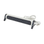 Legrand 4-Way Safety Power Strip with Switch and 1.5m Cable - White/Grey