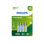 Philips Επαναφορτιζόμενες Μπαταρίες AAA Ni-MH 700mAh 1.2V 4τμχ