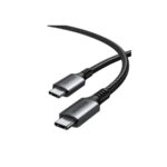 Ugreen (15374) Πλεκτό Καλώδιο USB 2.0 USB-C male σε USB-C 60W, 2μ - Μαύρο