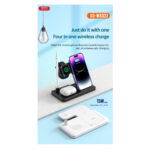 XO (WX033) 4 in 1 Wireless Charger (Qi Pad) 15W - Black - Image 4