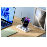 XO (WX033) 4 in 1 Wireless Charger (Qi Pad) 15W - Black - Image 2