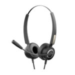 HP DHE-8000 On Ear Multimedia Headset with Microphone and USB-A Connection - Black