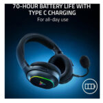 Razer Barracuda X Chroma Wireless Over Ear Gaming Headset with Bluetooth/USB Connection - Black - Image 5