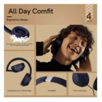 QCY H3 Wireless Bluetooth Headphones with 70 Hours of Playtime, Active Noise Cancellation and High Resolution Audio - Blue - Image 9