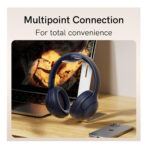 QCY H3 Wireless Bluetooth Headphones with 70 Hours of Playtime, Active Noise Cancellation and High Resolution Audio - Blue - Image 10