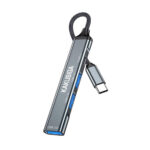 Kakusiga USB 3.0 Hub 4 Θυρών με σύνδεση USB-C - Γκρι