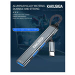 Kakusiga USB 3.0 4-Port Hub with USB-C connection - Gray - Image 4