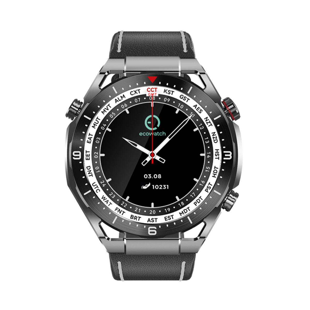 MaxCom Ecowatch 1 MaxCom Ecowatch 1 51mm with Oscilloscope - Black - Image 1