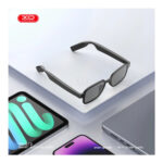 XO E13 Unisex Smart Audio Sunglasses with Black Frame and Black Lens with UV Protection - Black - Image 3