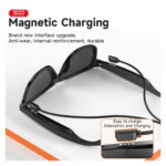 XO E9 Unisex Smart Audio Sunglasses with Black Frame and Black Lens with UV Protection - Black - Image 5